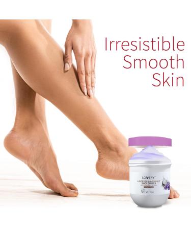 LOVERY Lavender & Coconut Body Butter - 6oz Ultra-Hydrating Shea Cream with Jojoba Oil & Vitamin E - Natural Moisturizer for All Skin Types - International Shipping Available - Buy Online on GoSupps.com