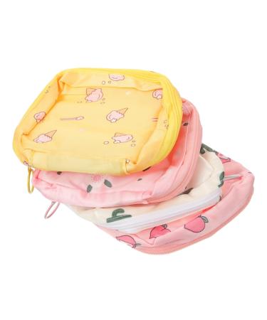 Coolhiya 4 piece of ice cream organizer for women bands bag for breastfeeding inserts toilet paper holder F hrenschein holder container for menstrual pads hygiene bag cactus container fabric