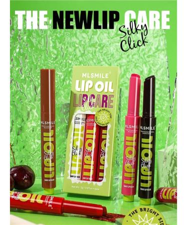 3 Colors Fat Lip Oil Click Slick - Moisturizing Long-lasting Lip Balm & High Pigment Glow Oil - Lightweight Plumper with Coconut Oil | Set A - Buy Online on GoSupps.com