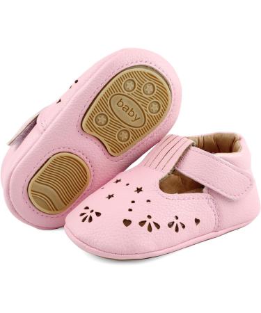 LACOFIA Baby T-Bar Anti-Slip Sneakers for Boys and Girls | First Walking Shoes 3-6 Months B Pink - Buy Online on GoSupps.com