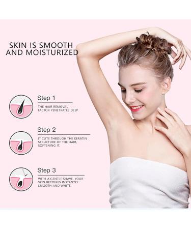 Nbzsmlkn No Shave Hair Removal Cream Hydrates and Nourishes the Skin Makes it Soft and Protected After Hair Removal Fast and Mild 2 pieces - Buy Online on GoSupps.com