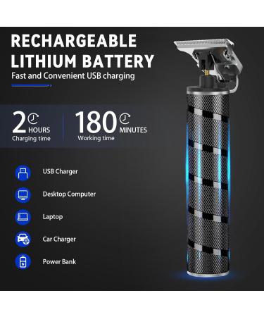 Ufree Hair Trimmer - Cordless Beard Men's Grooming Kit with Guide Combs - Electric T Blade Shaver for Zero Gap Bald Outline Edging (BLACK) - Buy Online on GoSupps.com