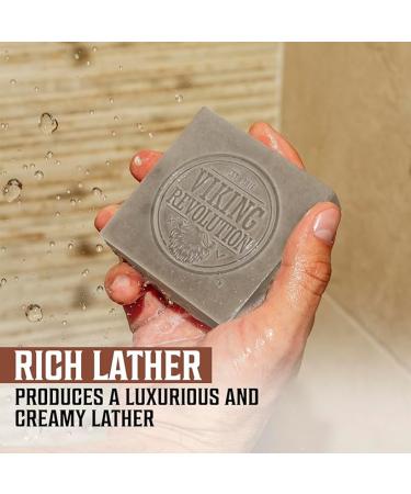 Viking Revolution Sandalwood Natural Soap for Men - 2 Pack Men's Bar Soap with Essential Oils - Nourishing Blend of Coconut  Shea  and Almond Oil - Buy Online on GoSupps.com