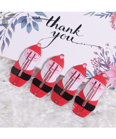 Frcolor 12-Piece Christmas Hair Clips | No-Slip Metal Snap Clips for Baby & Toddler Girls - Snowman & Santa Designs - Buy Online on GoSupps.com