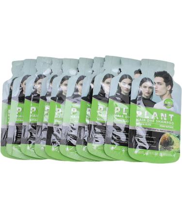  LUCKDANO Hair Dye Bubble Nourish Frizz Control Shampoo Black for Grey Hair Coverage 30 ml 10 PCS - Buy Online on GoSupps.com