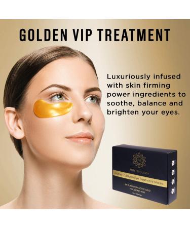 MINTBiology Luxury Gold Under Eye Patches for Wrinkles - Dark Circle & Puffiness Treatment with Collagen - Buy Online on GoSupps.com