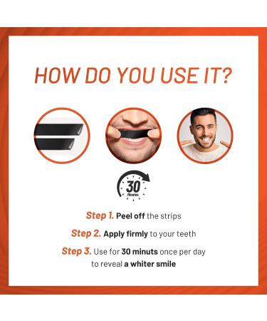 White Glo Charcoal Deep Stain Remover Strips - Remove 10 Years of Stains in 7 Days - Buy Online on GoSupps.com