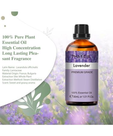 PHATOIL Lavender Essential Oil 30ML - Premium Grade Pure Oil for Diffusers, Aromatherapy & Candle Making - Buy Online on GoSupps.com