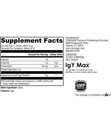 XYMOGEN IG 26 DF Powder - Dairy-Free Colostrum Alternative with IgY Max for Cytokine Balance & Immune Support - Vanilla Flavor - 4.76 oz - Buy Online on GoSupps.com