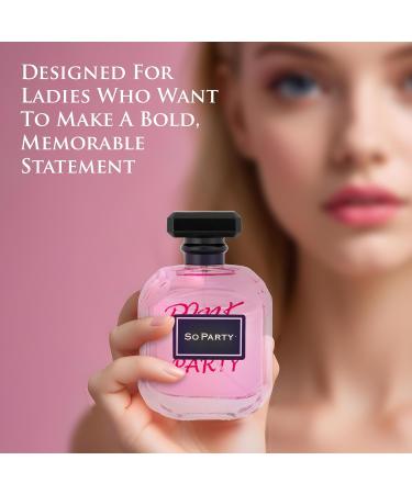 Pink So Party for Women EDP 3.4 fl Oz - Top Notes of Zesty Airy Lime Combines with Sweet Nuanced Sugar - Base Scents of Hazy Powdery Floral Vibrant Poppy - Everyday Wear - Elegant 100ml Bottle - Buy Online on GoSupps.com