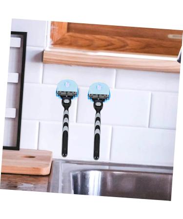 Frcolor 2-Pack Razor Holder - Suction Shower Hooks for Towel & Razor Storage | Bathroom Accessories Blue 5.5x5cm - Buy Online on GoSupps.com