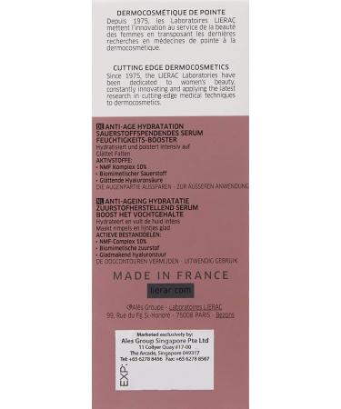 Lierac Hydragenist Moisturizing Serum 30ml - Oxygenating & Replumping | International Shipping - Buy Online on GoSupps.com