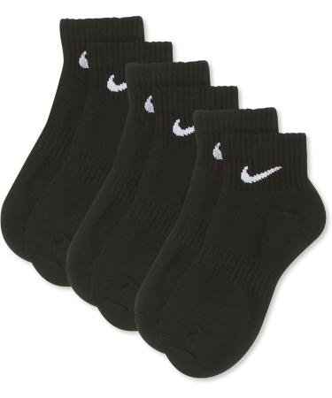 Nike Unisex Everyday Lightweight Ankle Socks - 3 Pairs in Black/White | International Shipping Available - Buy Online on GoSupps.com