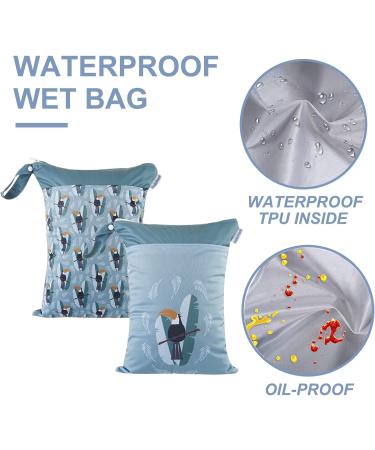 Maeau 2-Pack Wetbags for Cloth Diapers | Reusable Waterproof Organizer Bags | Ideal for Kindergarten & Gym - 30x40cm 38 Patterns - Buy Online on GoSupps.com