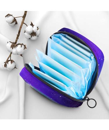 Space Galaxy Purple Starry Sky Menstrual Bags | Zipper Pocket for Women & Teens - Stylish Functional Travel-Friendly - Buy Online on GoSupps.com
