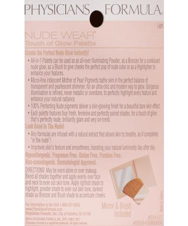 Physicians Formula Nude Wear Custom Glow Palette Light 0.24 oz - Natural Radiance Makeup - Buy Online on GoSupps.com