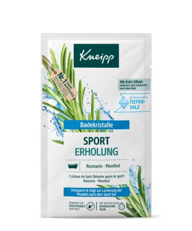 Kneipp Bathecristals Sport relaxation - swimming salt with natural essential rosemary oil & menthol and essential oils from eucalyptus & campers - relaxing & relaxing - with cooling effect - 60g