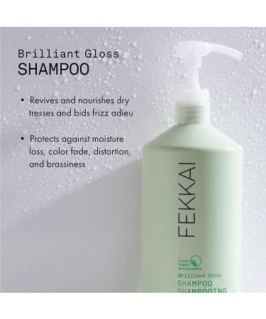 Fekkai Brilliant Gloss Shampoo 1L Revives & Nourishes Dry Frizz-Prone Hair Salon Grade, EWG Compliant, Vegan & Cruelty-Free - Buy Online on GoSupps.com