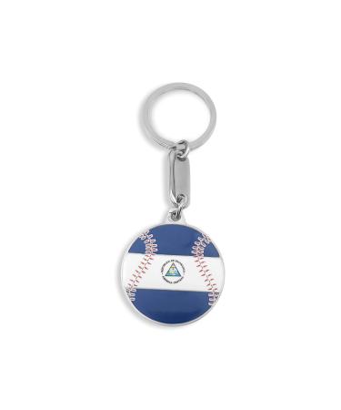 flagsandsouvenirs Keychain NICARAGUA BASEBALL