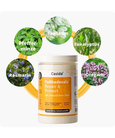 Casida Foot Bath Salt - Repair & Protect Against Foot & Nail Fungus Odor & Care - 375g International Shipping Available - Buy Online on GoSupps.com