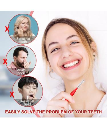Tophonex 100 Packs Interdental Brush Toothpicks - Effective Oral Dental Cleaners with Storage Box (Red & Blue) - International Shipping Available - Buy Online on GoSupps.com