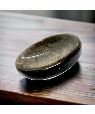 Opalite Crystal Thumb Stone - Natural Healing for Stress Relief | Gold Sheen Obsidian - Buy Online on GoSupps.com