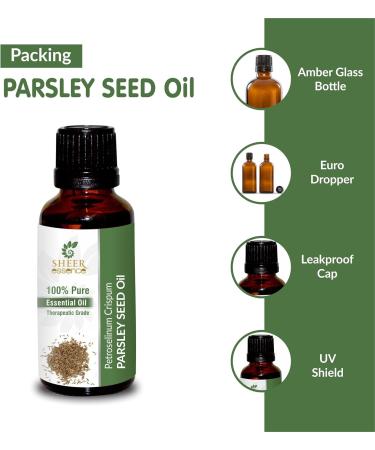 100% Pure Parsley Seed Oil - Natural Therapeutic Grade Essential Oil - Petroselinum Crispum - 1.69 Fl.Oz (50ml) - Uncut & Undiluted - Buy Online on GoSupps.com