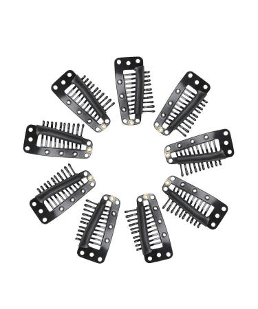 Tinksky 10-Teeth Snap-Comb Wig Clips (Black) - Pack of 20 | Hair Extension Accessories - Buy Online on GoSupps.com