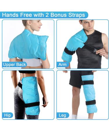 Relief Expert XXL Back Ice Pack (13x21) - Reusable Cold Compress for Back Pain Relief and Injuries - Blue - Buy Online on GoSupps.com