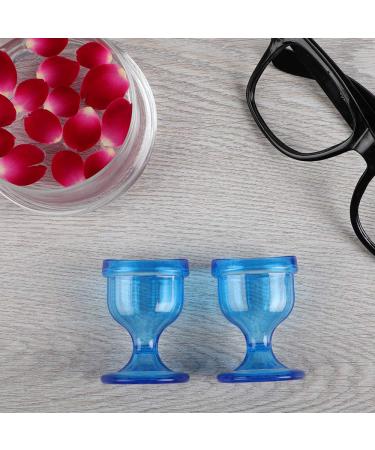 ChillEyes Colored Eye Wash Cups with Storage Container - Effective Eye Cleansing - Snug Fit Eye Shaped Rim - 2 Pcs (Blue) - Buy Online on GoSupps.com