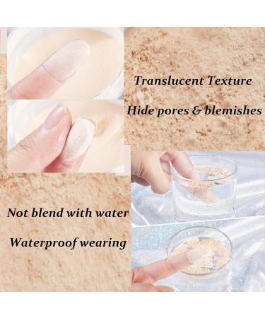 Translucent Loose Setting Powder - Matte & Lightweight Long-lasting Makeup for Oil Control - Waterproof Formula with Powder Puff - Full Coverage Pressed Powder (03) - Buy Online on GoSupps.com