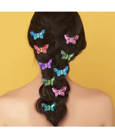 24 Pieces Clear Butterfly Hair Claw Clips - Non-Slip Jaw Clips for Girls & Women - Colorful Hair Accessories - Assorted Colors - Pack of 1 - Buy Online on GoSupps.com