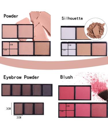 MKNZOME Makeup case filled 132 colors all in one makeup set open case filled with makeup for beginners or professionals makeup set including eye shadow lip gloss - Buy Online on GoSupps.com