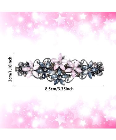 4-Piece Rhinestone Hair Barrettes - Vintage Crystal French Hair Accessories for Women, Wedding & Everyday Styling - Buy Online on GoSupps.com