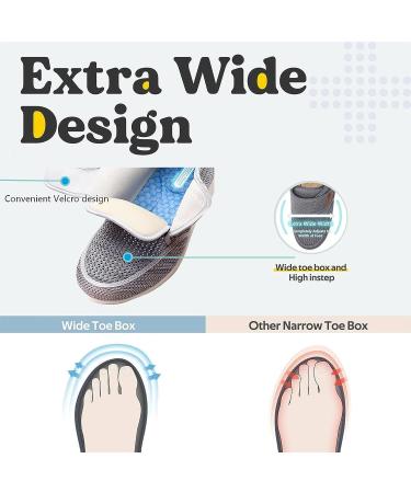 Orthopedic Diabetic Shoes for Men - Extra Wide Width Adjustable Walking Sneakers for Elderly - Orthofeet with Air Cushion Support - Buy Online on GoSupps.com