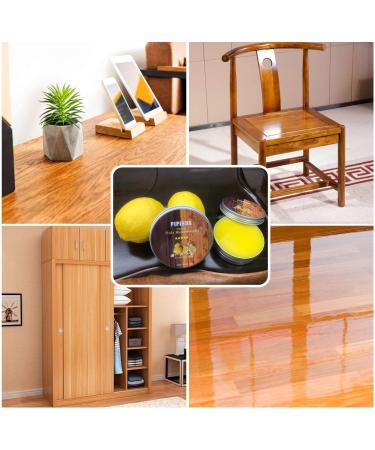 Furniture Wax - Colorless Natural Wood Care Beeswax Polishing & Protection | Waterproof Abrasion-Resistant 100g with Sponge (Lemon) for Antique & Wooden Furniture Maintenance - Buy Online on GoSupps.com