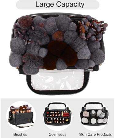 Travel Makeup Brush Holder Case with Shoulder Strap - J-black Large - Buy Online on GoSupps.com