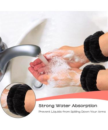 Chanaco 12PCS Spa Headband Wrist Towels Set for Face Washing and Makeup - Soft Microfiber Skincare Headbands in Black, White, Grey, and Light Brown - Perfect Gifts for Women - Buy Online on GoSupps.com