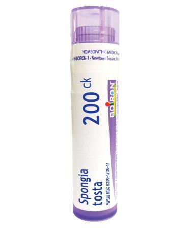 Boiron Spongia Tosta 200 ck 80 Pellets Homeopathic Medicine for Croupy Cough