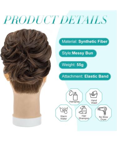 S-Noilite Thick Messy Bun Scrunchie Hair Piece - Dark Brown/Light Auburn Mix - Buy Online on GoSupps.com