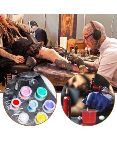 Brrnoo Wormhole Ink Cups - 100Pcs Pot Mixed Sizes Medium Large Plastic Microblading Pigment Accessories Holder for Pigment/Ink Tattoo Kits Tattoo Supplies - Buy Online on GoSupps.com