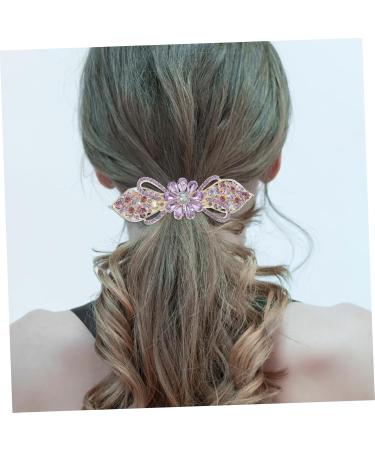 Didiseaon Hair Clip Rhinestones Barrettes Tiara Rhinestone Bobby Pins Barrettes for Women Ponytail Metal Hair Miss Purple Metal Hair Clips - Buy Online on GoSupps.com