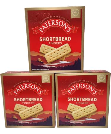 Paterson's Shortbread Fingers 300g Pack Of 3 Delicious Festive Scottish Cookies Sweet Butter Biscuit Delights - Buy Online on GoSupps.com