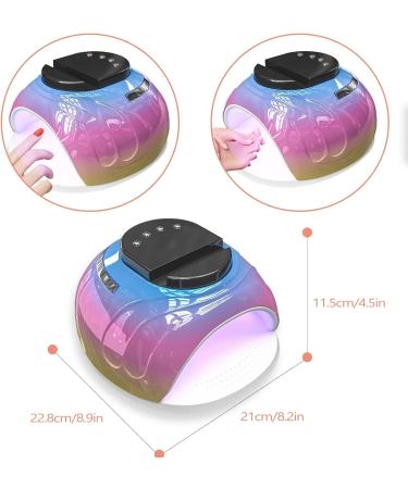 ANGNYA UV LED Nail Lamp 168W - Professional Nail Dryer with 4 Timer Settings, Automatic Sensor, Portable Handle - Large Space UV Light for Nail Art - Colorful - Buy Online on GoSupps.com