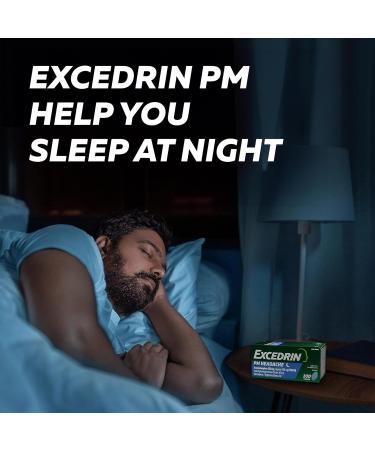Excedrin PM Sleep Aid & Headache Relief Caplets - 100 Count - Buy Online on GoSupps.com