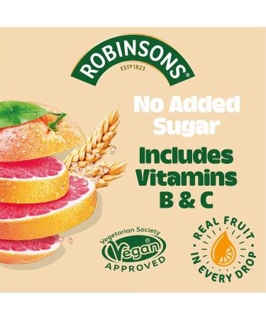  Robinsons Robinsons Fruit and Orley Real Fruit Pumpkin Low Calorie Pink Grapefruit 1 Litre 20 Servings - Buy Online on GoSupps.com