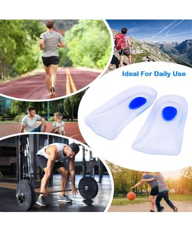 Heel Cups for Plantar Fasciitis - 3/4 Length Silicone Pads for Pain Relief & Bone Spurs - Best Insoles for Men (10.5-12.5 - Buy Online on GoSupps.com