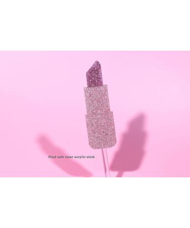 15Pcs Pink Cupcake Toppers and Pink Glitter Girls Cupcake Topper for Pink Girl Birthday Bridal Party Decorations Wedding Cake Decors - Buy Online on GoSupps.com