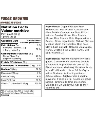 Proatein Mealz High Protein Oatmeal Vegan 30 Grams Protein High Fibre - Box of 7 (FUDGE BROWNIE) - Buy Online on GoSupps.com