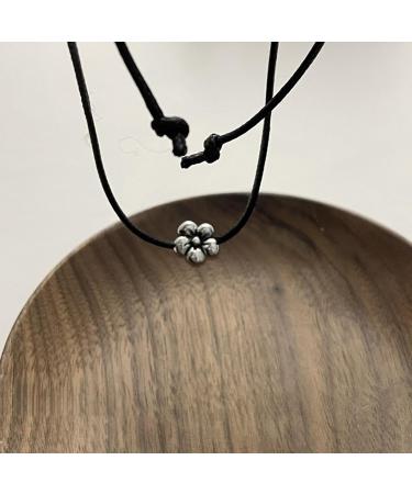 Oralgos Elegant Flower Charm Necklace | Adjustable Silver-Colored Jewelry for Women & Girls - Buy Online on GoSupps.com